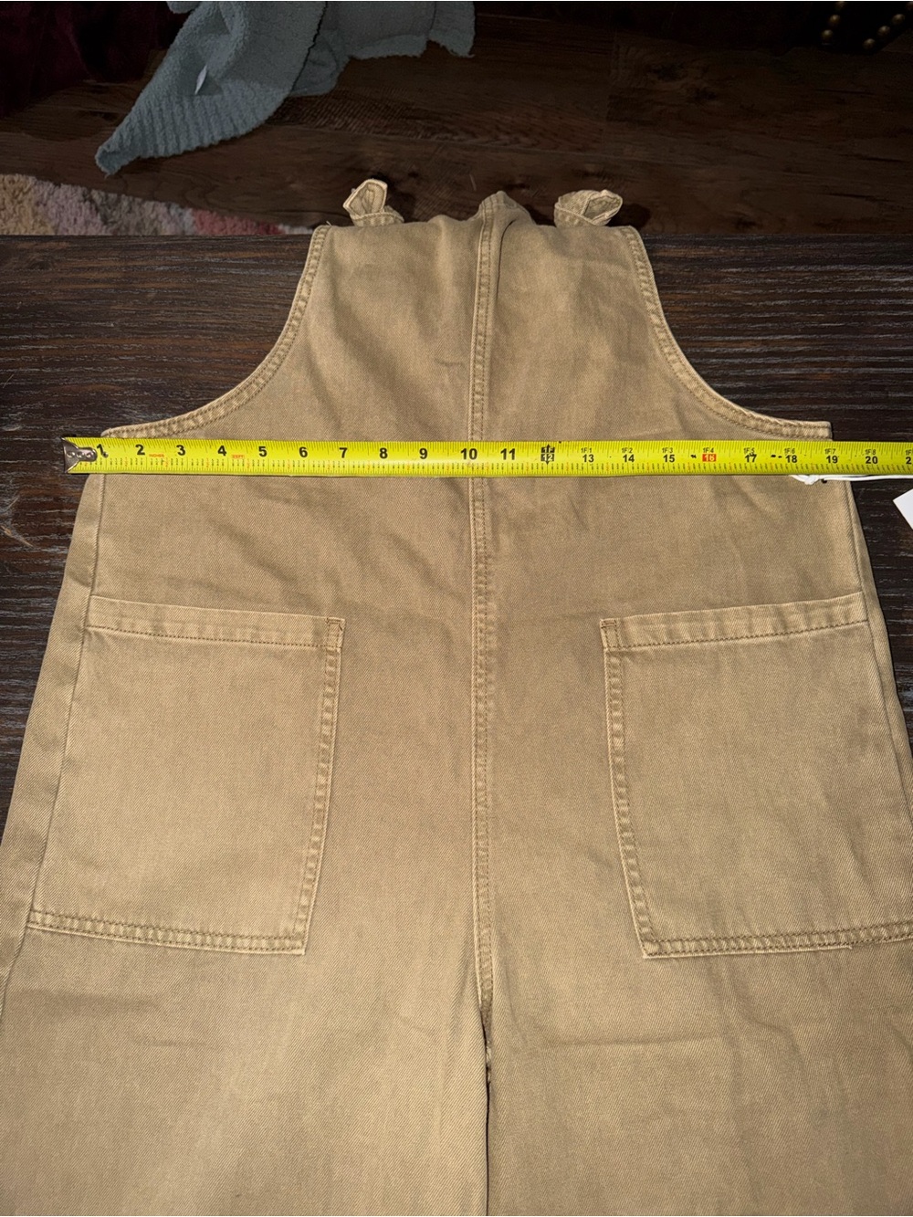 Zenana Outfitters Tan Wide-Leg Denim Overalls NWT - Picture 10 of 12